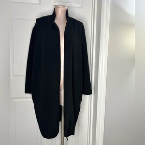 NWT Tahari Black Long Blazer Lightweight Jacket Plus Size Black